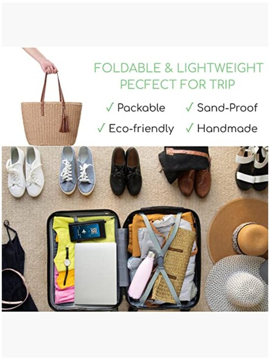 Straw Tote Bag Woven Handmade Shoulder Bag Travel Summer - Picture 6 of 7